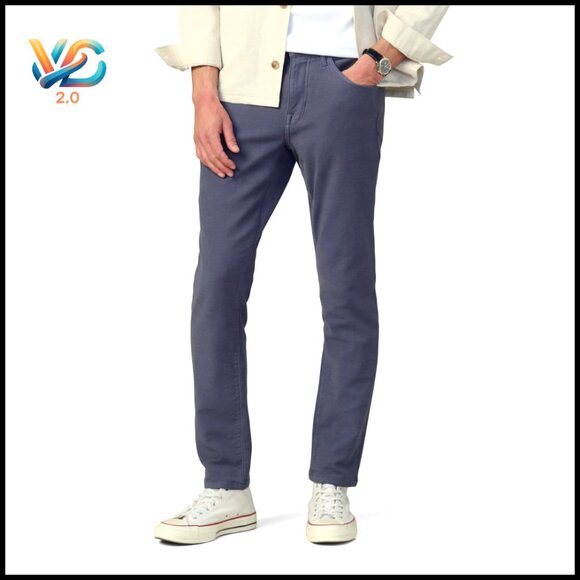 Slim Fit French Terry Jeans Comfort Performance Casual Minimal Classic Style